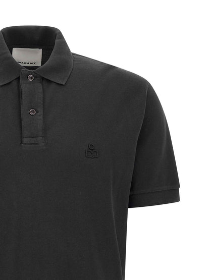 Black Cotton Polo Shirt