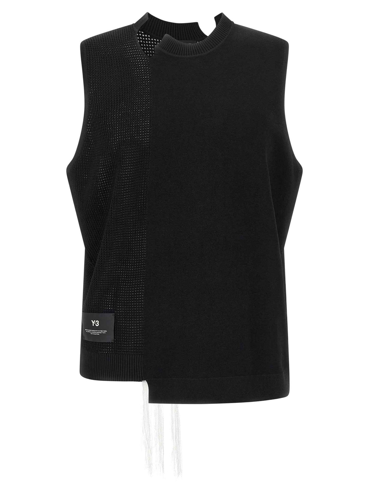 Black Rayon Sleeveless Jacket