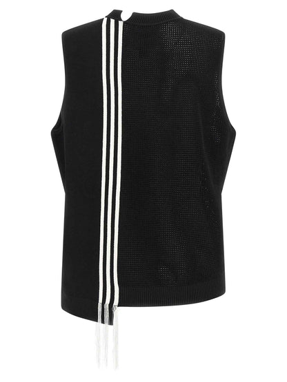 Black Rayon Sleeveless Jacket