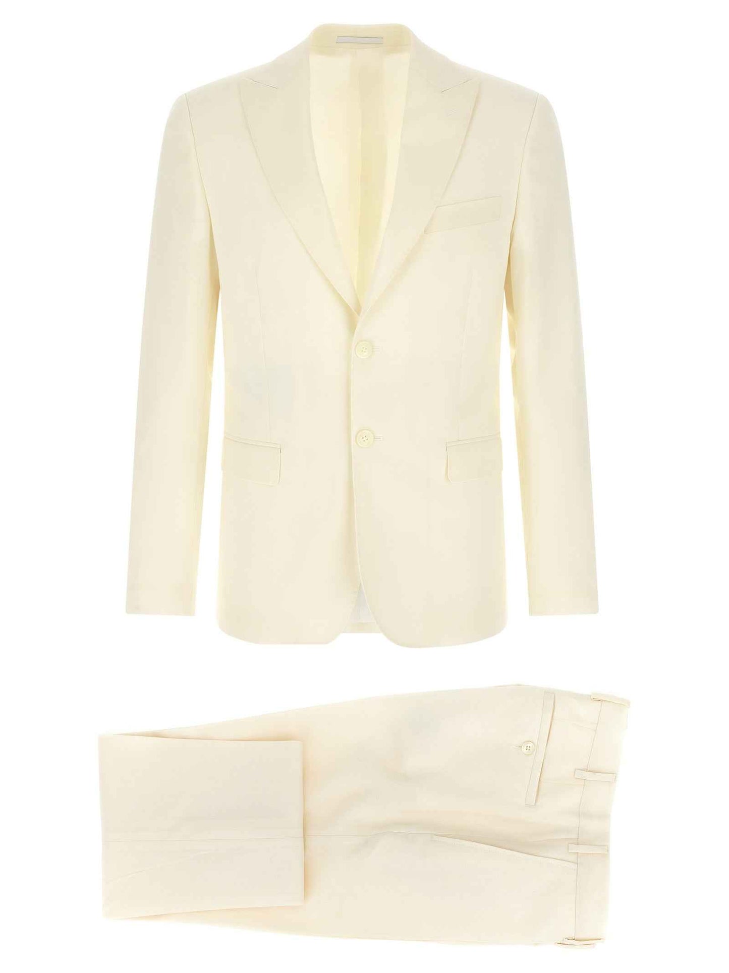 White Wool Two-Piece Suit