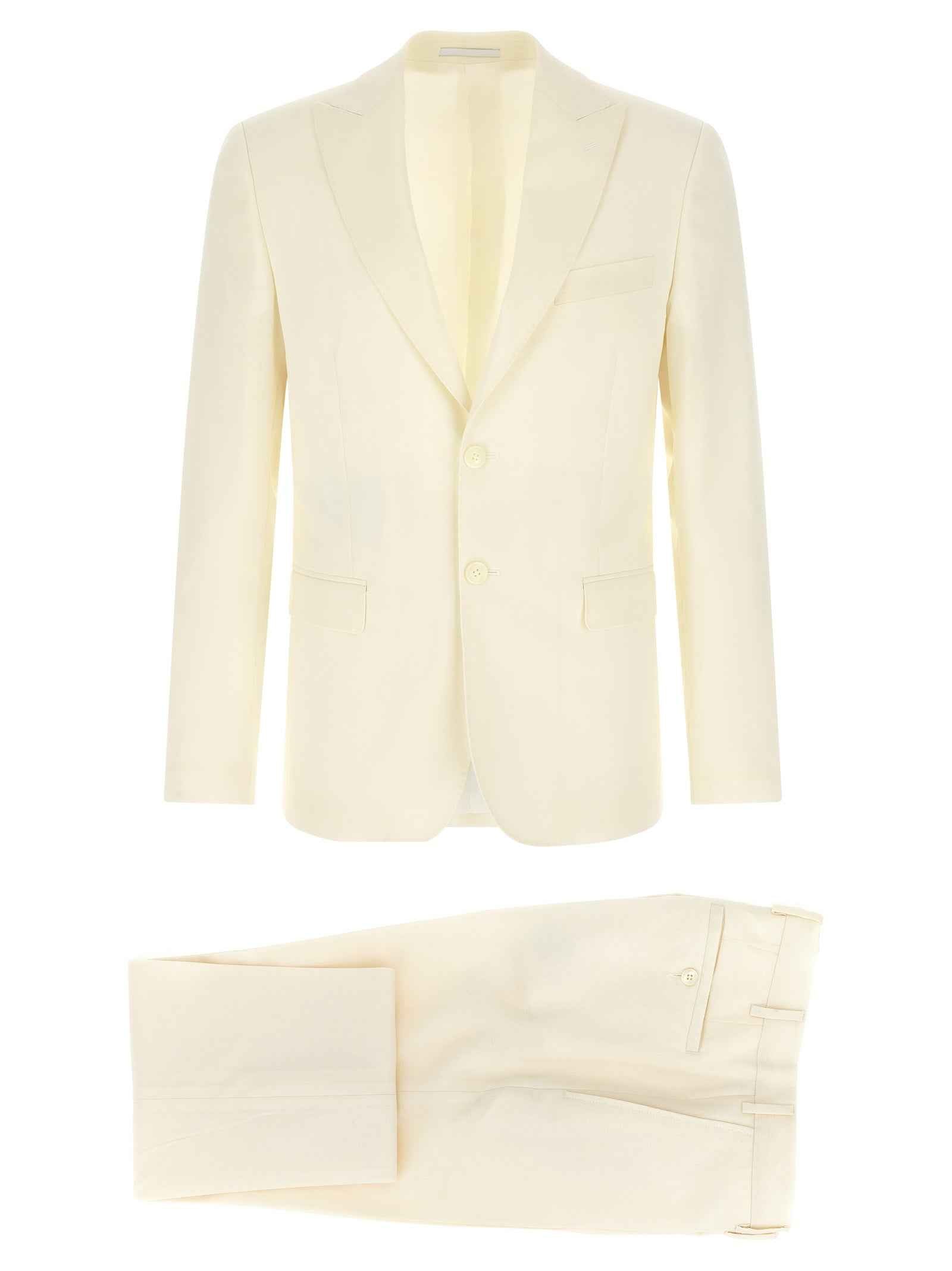 White Wool Two-Piece Suit