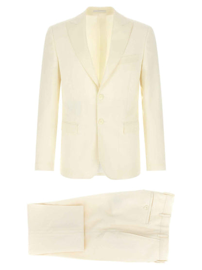 White Wool Two-Piece Suit