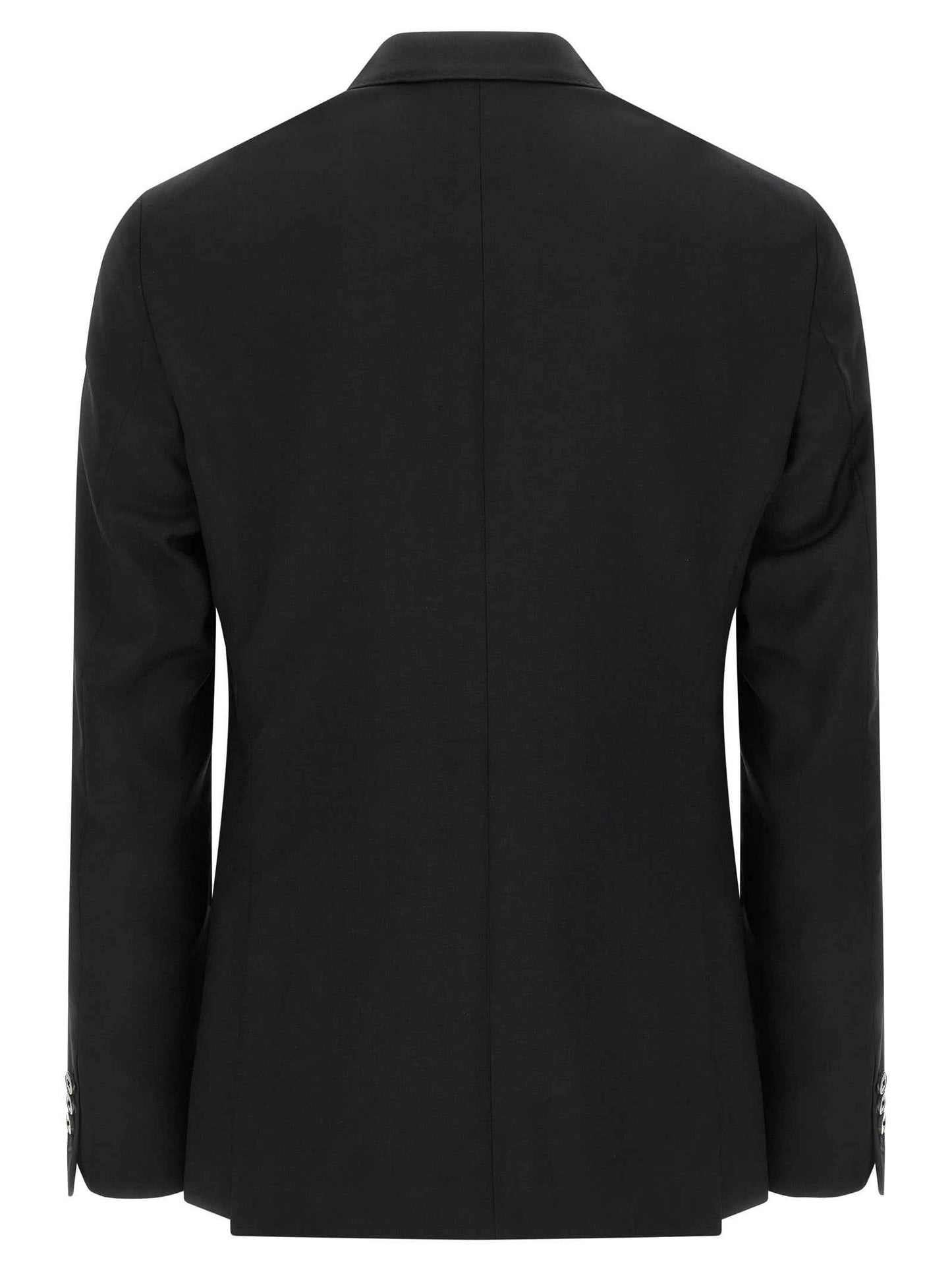 Black Wool Two-Piece Suit