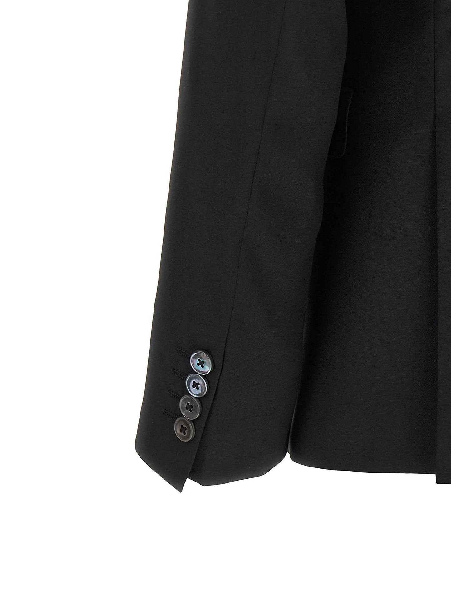 Black Wool Two-Piece Suit