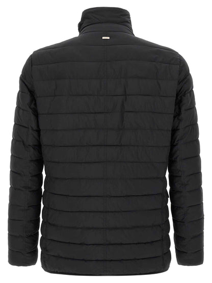 Blue Polyamide Full-Length Jacket