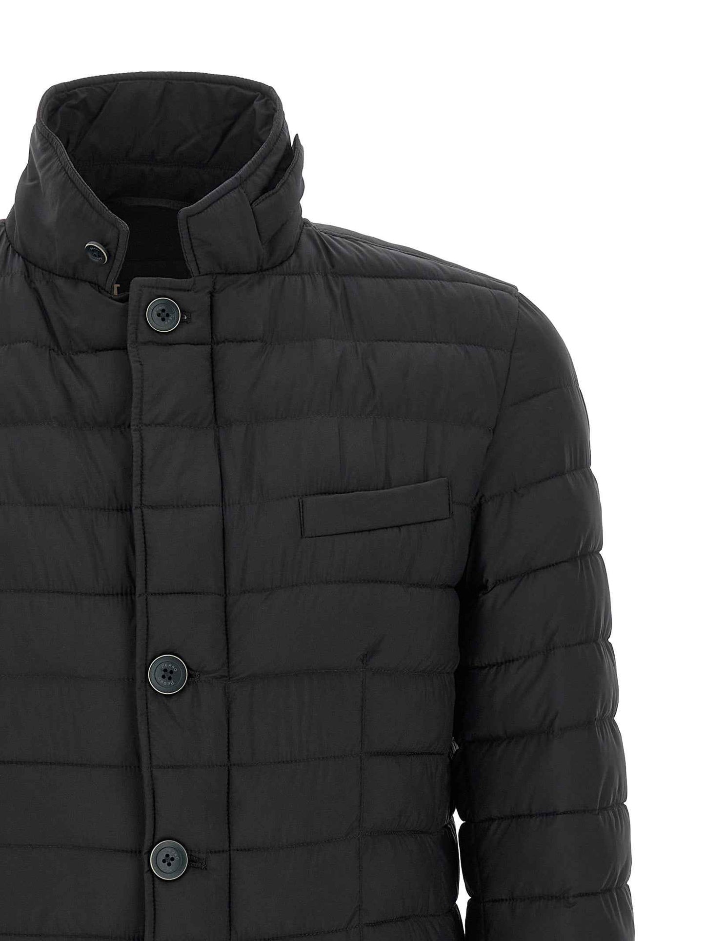 Blue Polyamide Full-Length Jacket