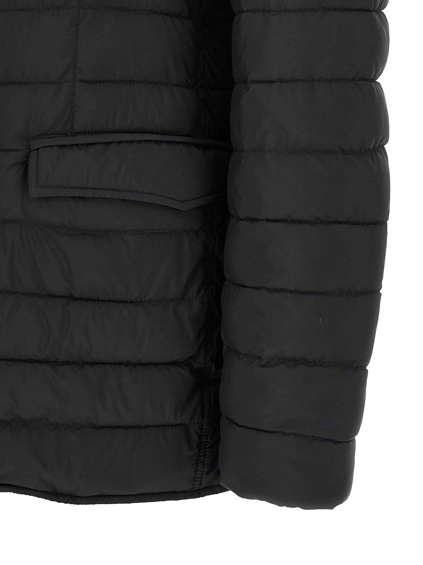 Blue Polyamide Full-Length Jacket