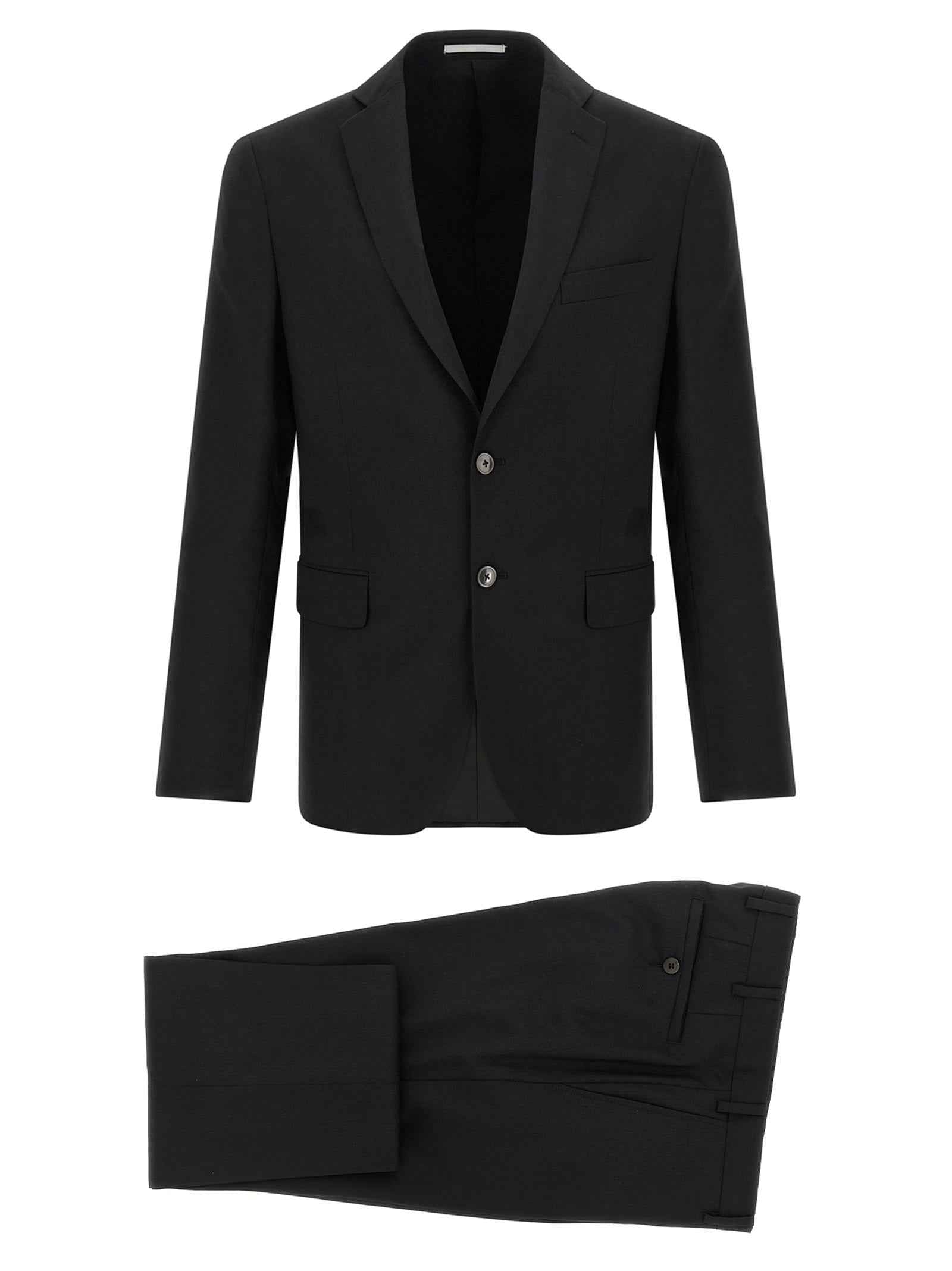 Black Wool Two-Piece Suit