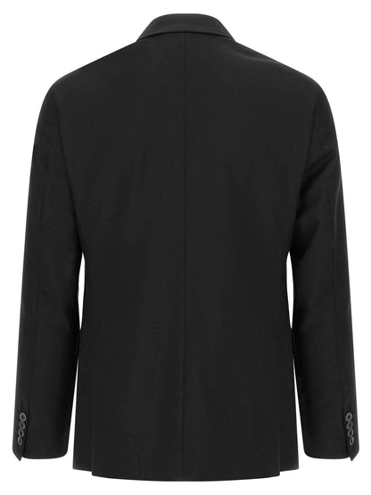 Black Wool Two-Piece Suit