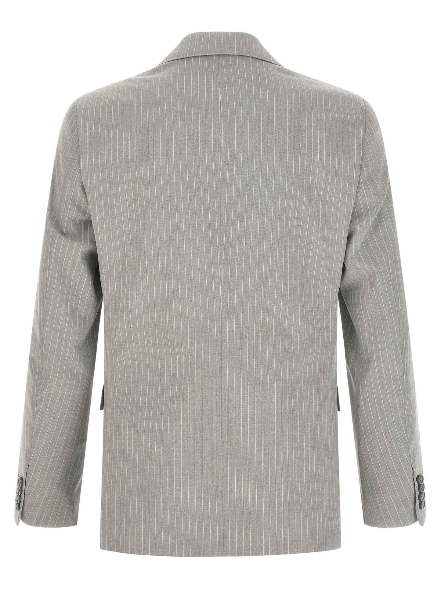 Gray Polyester Two-Piece Suit