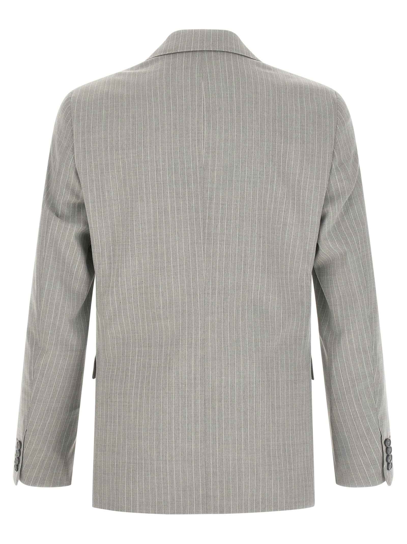 Gray Polyester Two-Piece Suit