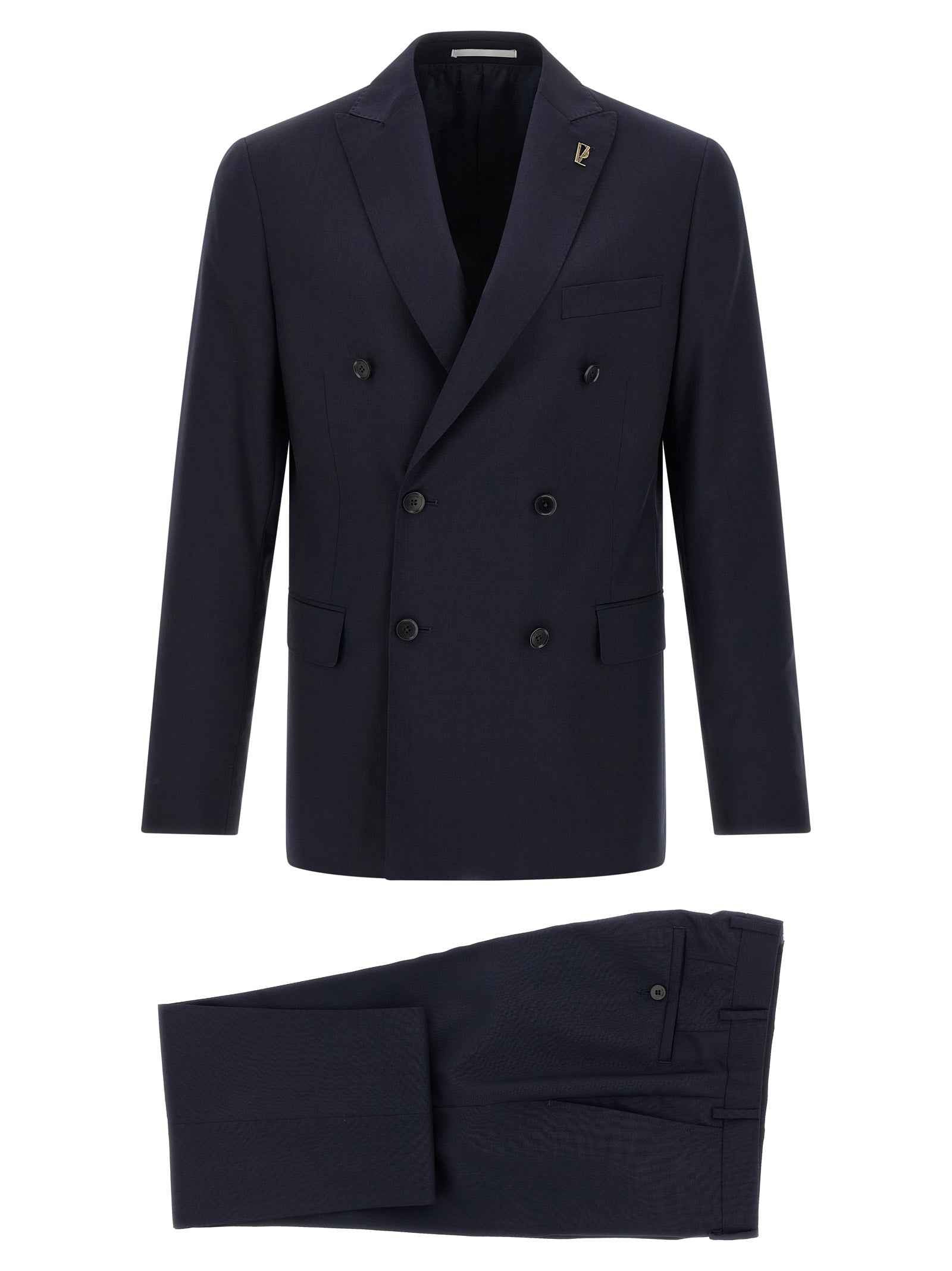 Blue Wool Two-Piece Suit