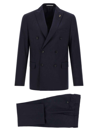Blue Wool Two-Piece Suit