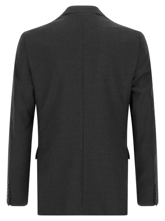 Gray Viscose Two-Piece Suit