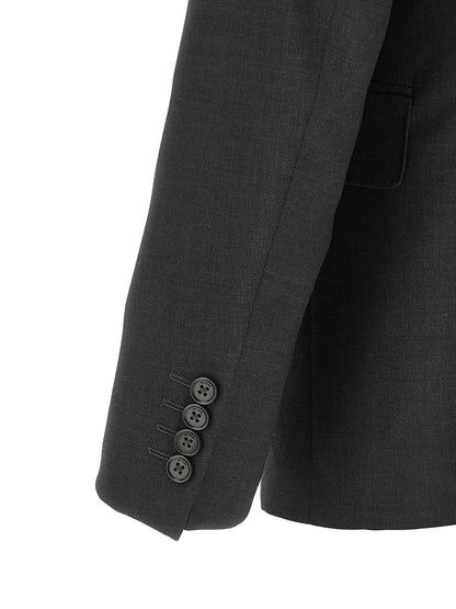 Gray Viscose Two-Piece Suit