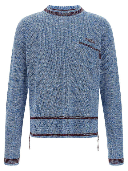 Blue Cotton Cardigan