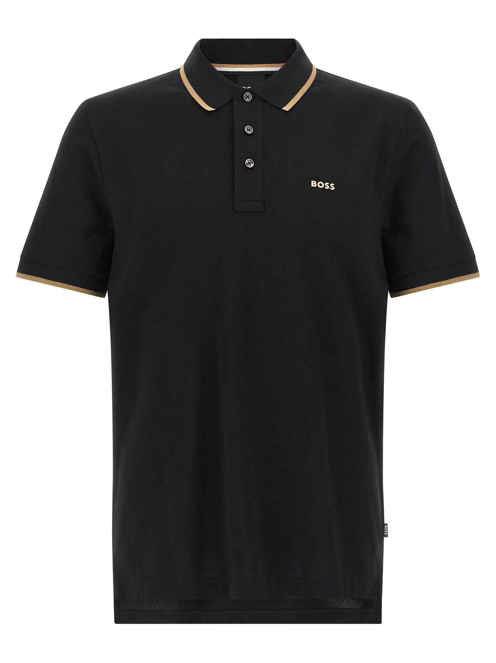 Black Cotton Polo Shirt