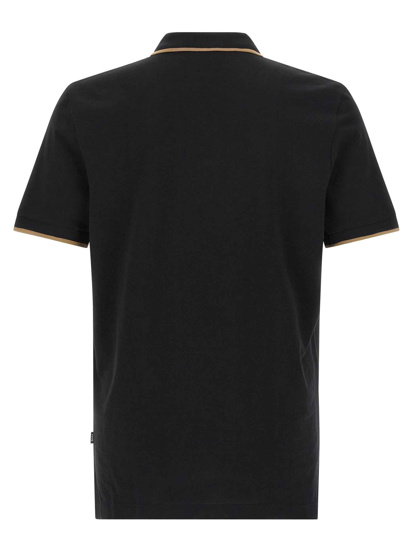 Black Cotton Polo Shirt