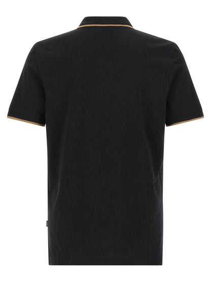 Black Cotton Polo Shirt