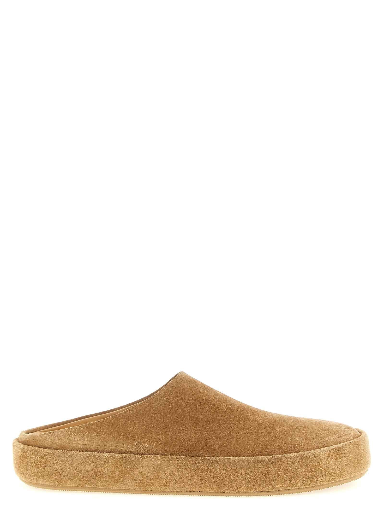 Beige Calfskin Mules