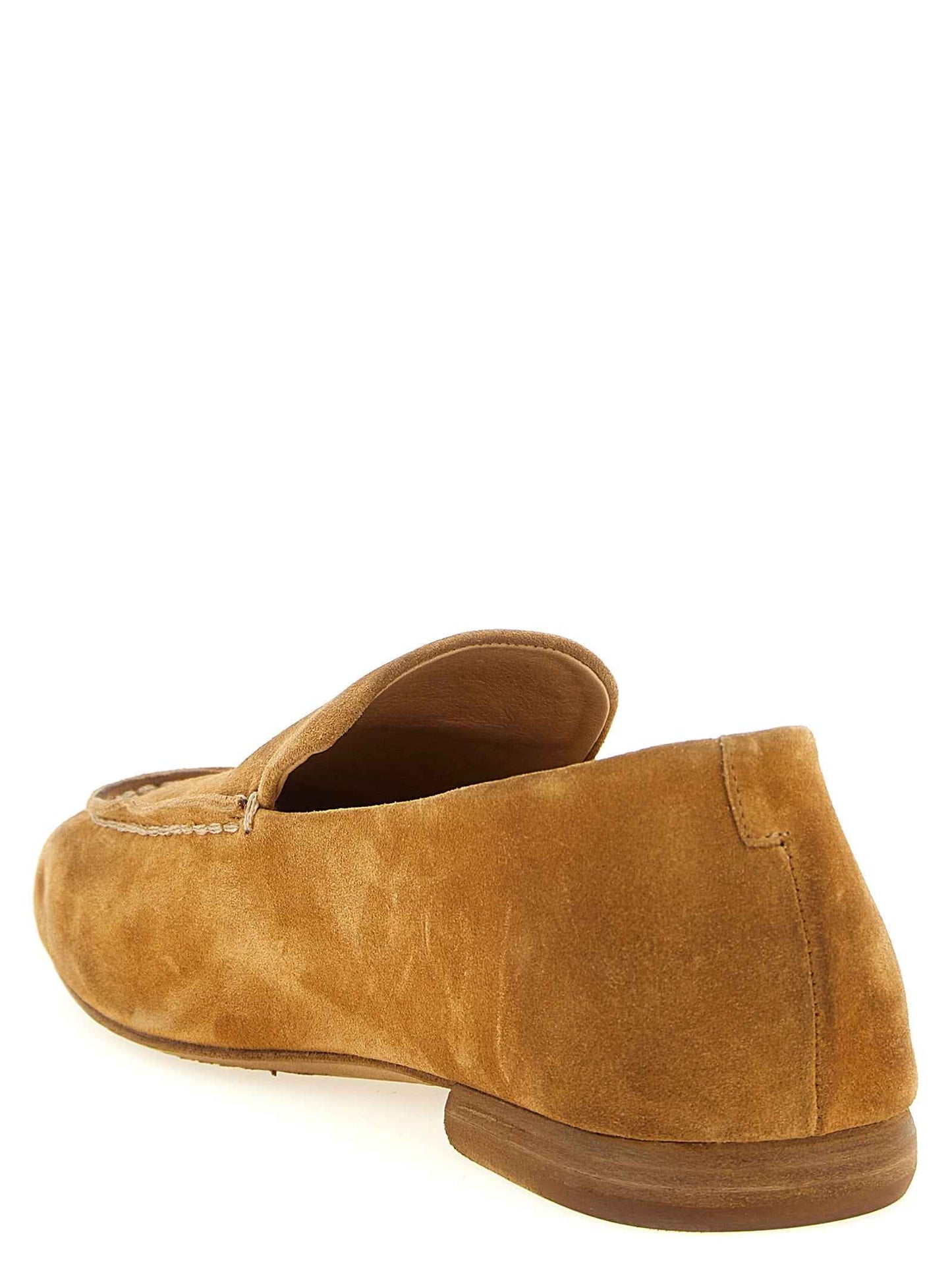 Brown Calfskin Slip-On Loafers