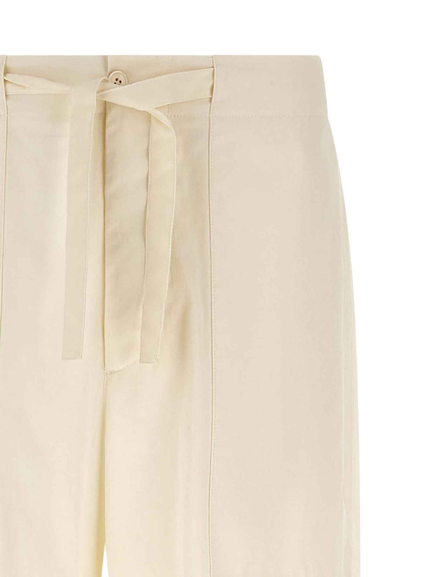 Beige Cotton Cargo Pants