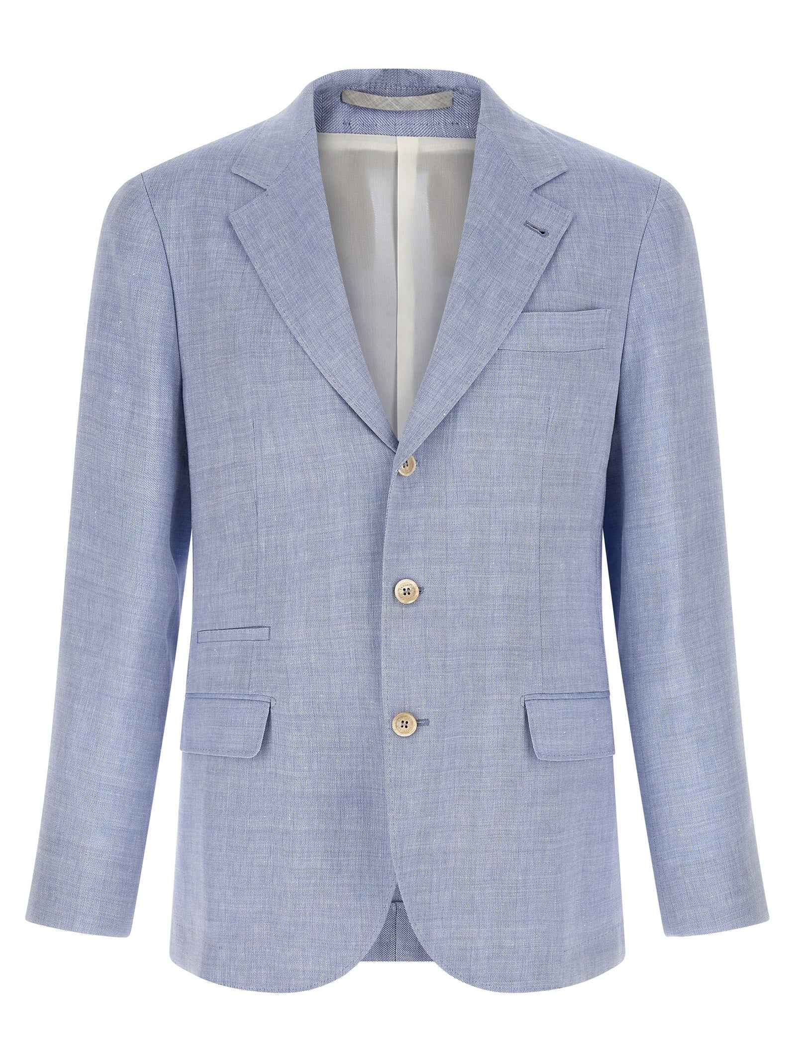 Blue Linen Blazer