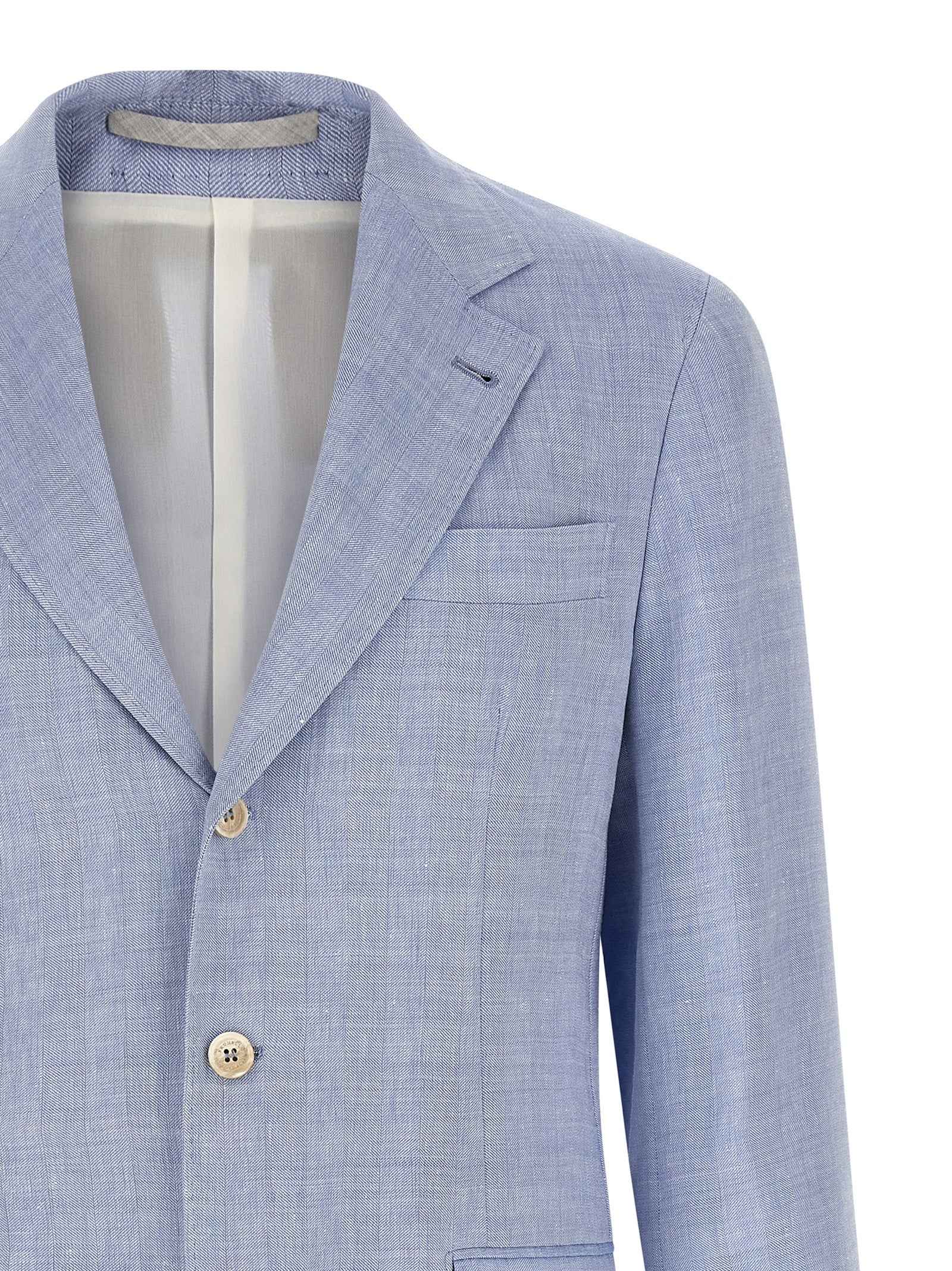 Blue Linen Blazer
