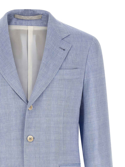 Blue Linen Blazer
