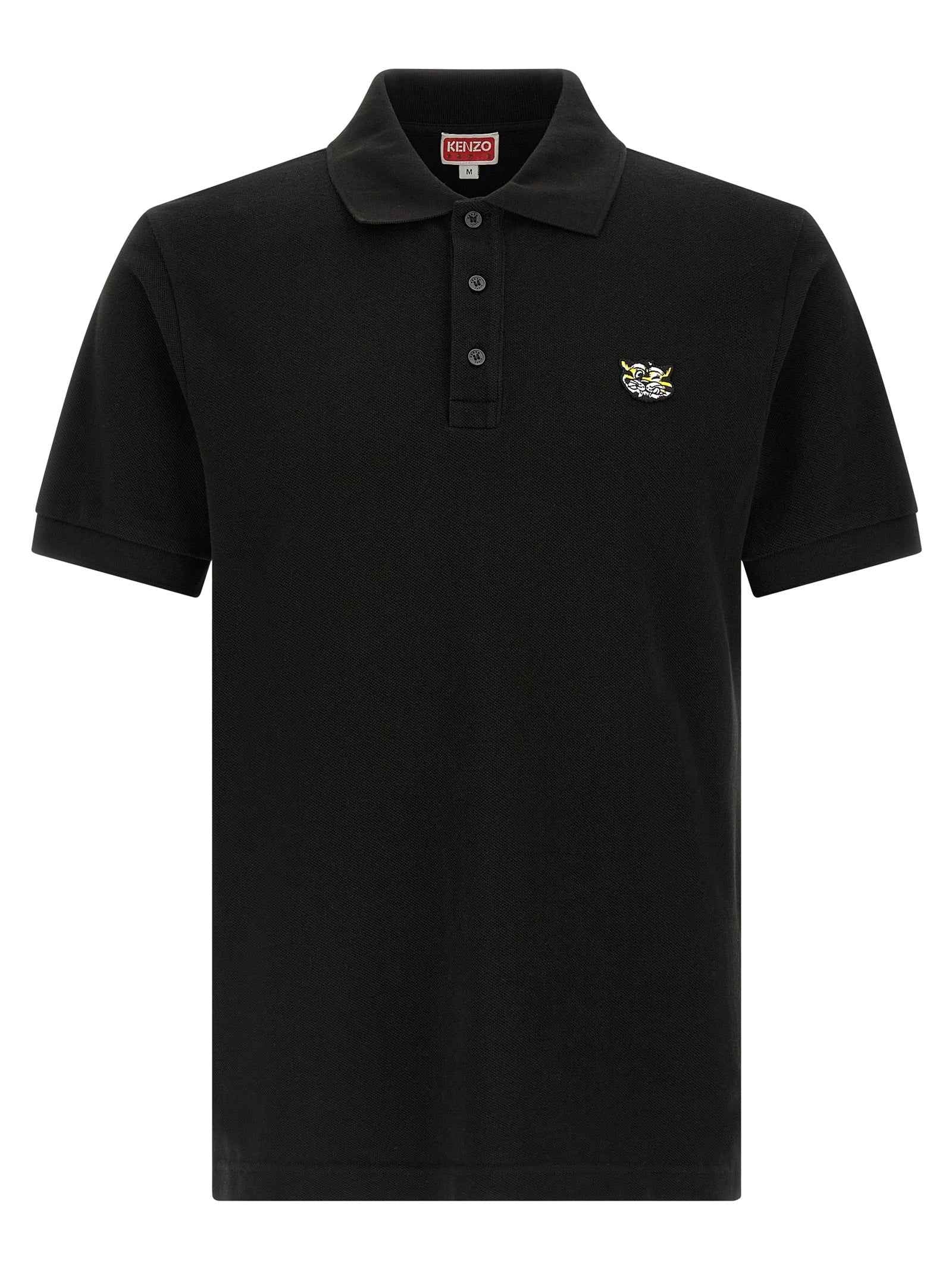 Black Cotton Polo Shirt