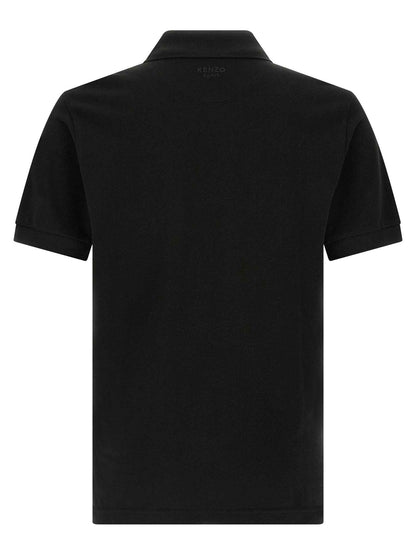Black Cotton Polo Shirt