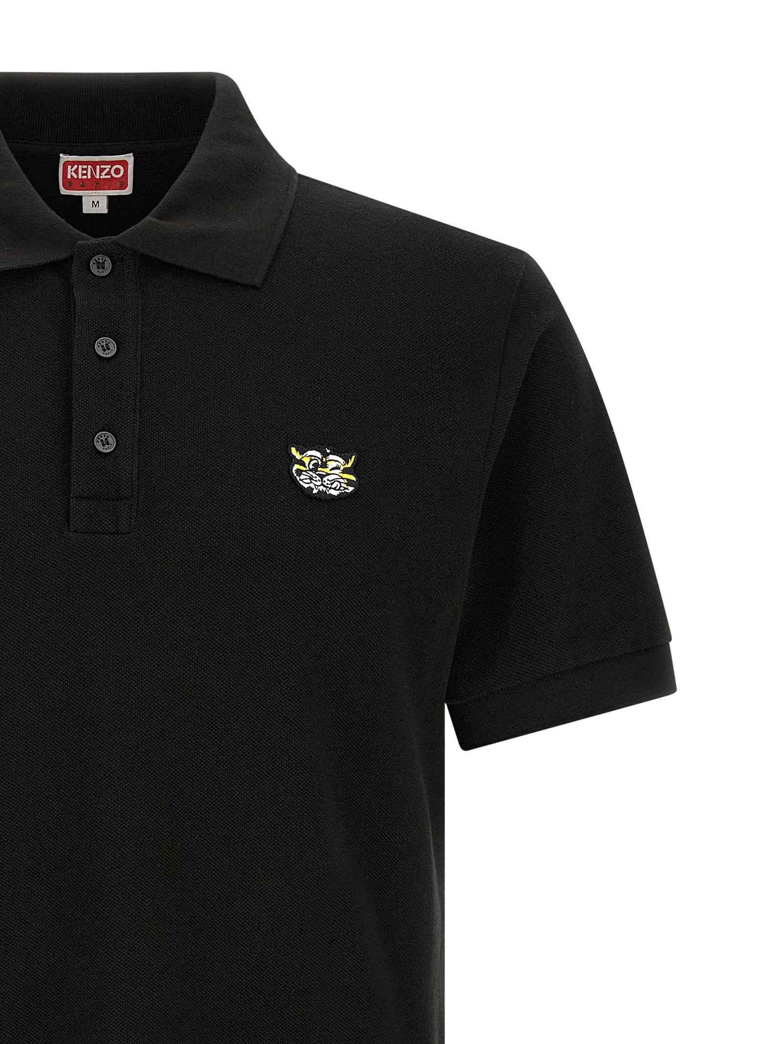 Black Cotton Polo Shirt