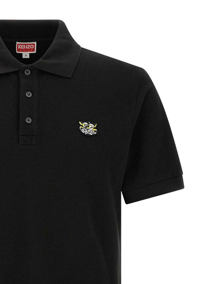 Black Cotton Polo Shirt