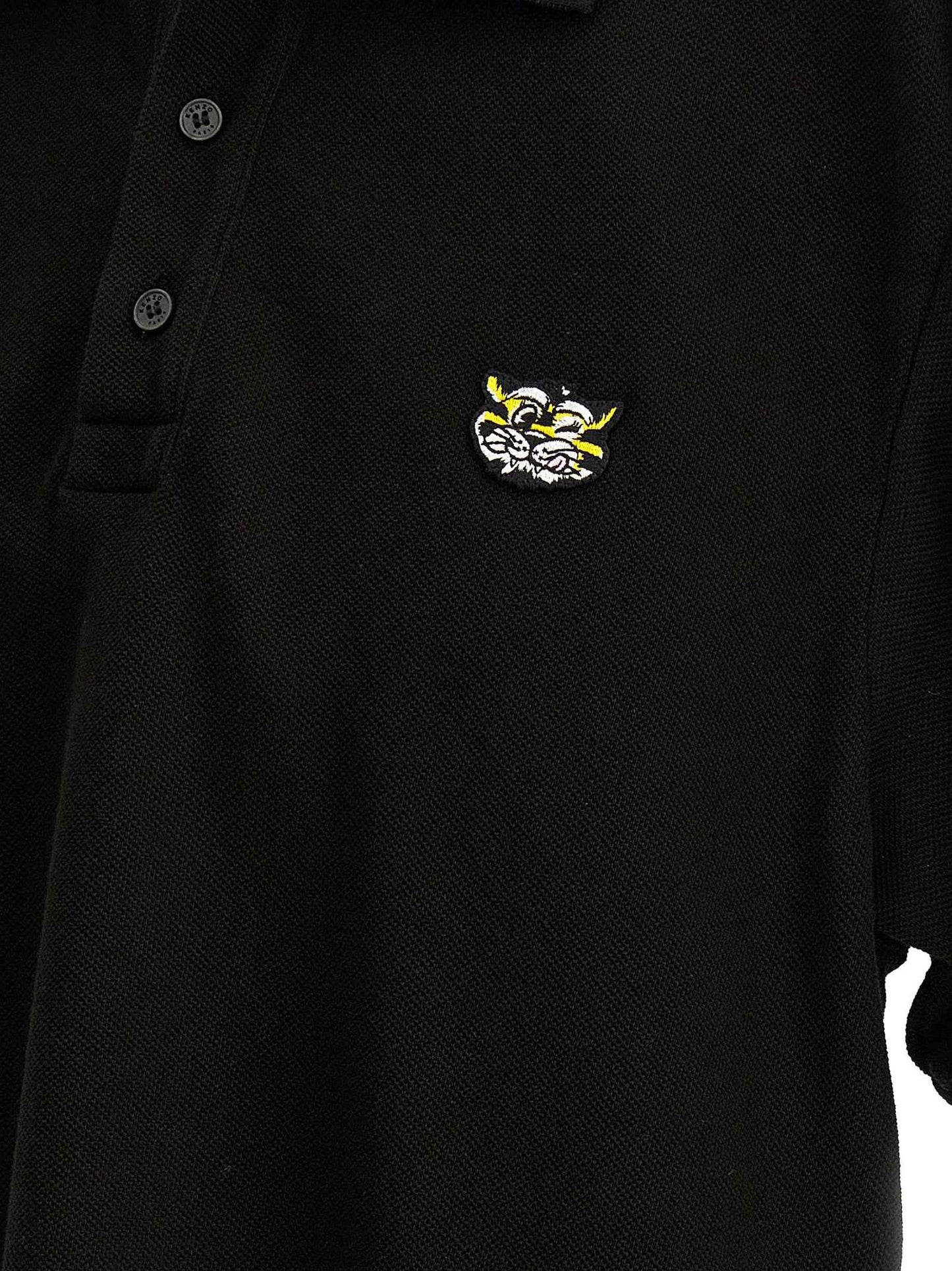 Black Cotton Polo Shirt