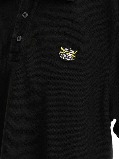 Black Cotton Polo Shirt