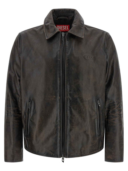 Brown Cowhide Leather Jacket