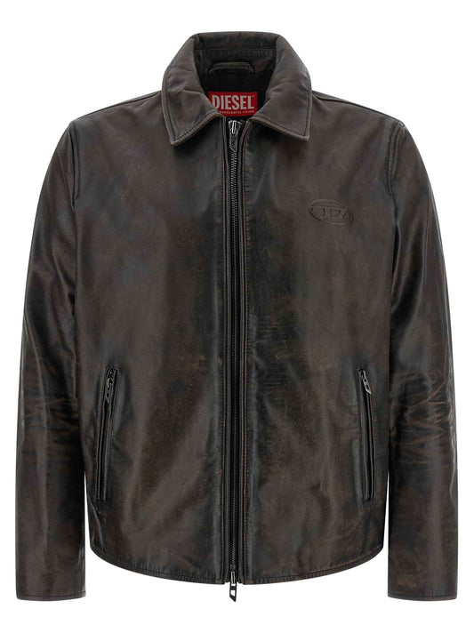 Brown Cowhide Leather Jacket