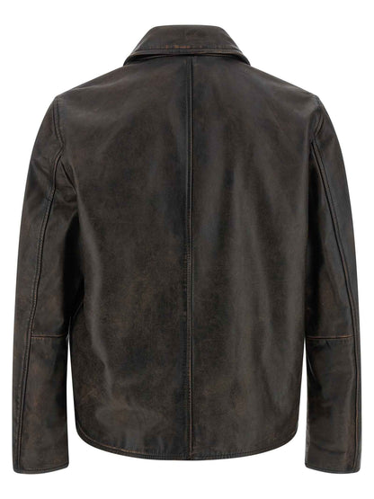 Brown Cowhide Leather Jacket