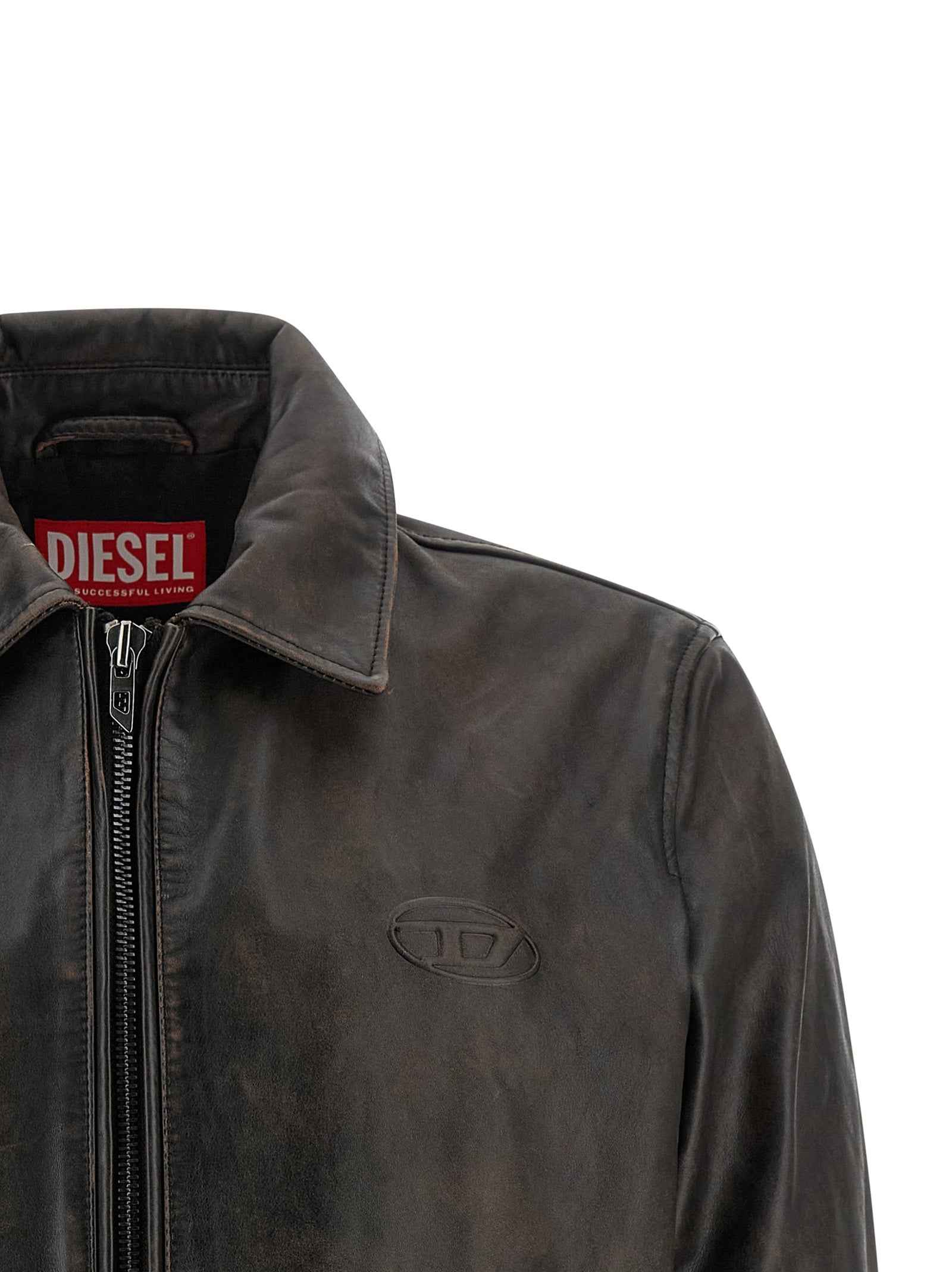 Brown Cowhide Leather Jacket