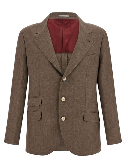 Brown Linen Blazer