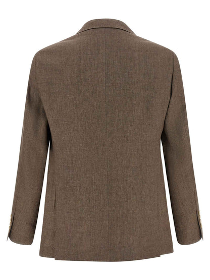 Brown Linen Blazer