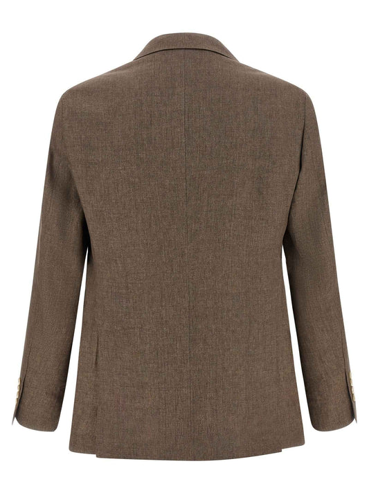 Brown Linen Blazer