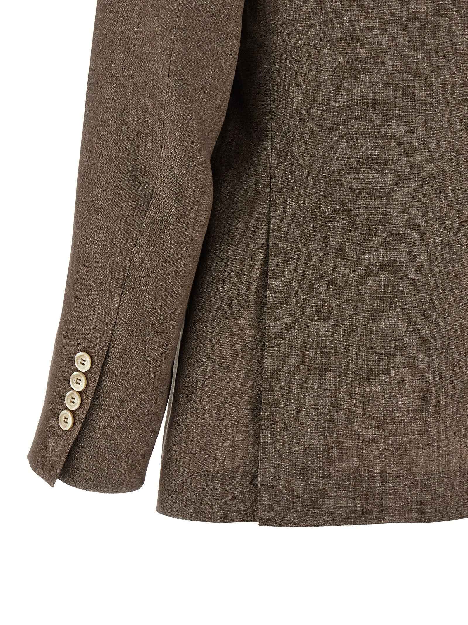 Brown Linen Blazer