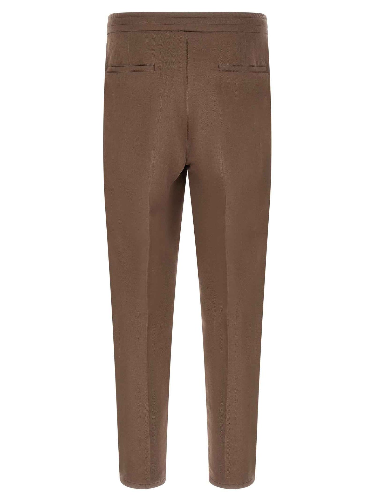Brown Linen Casual Pants