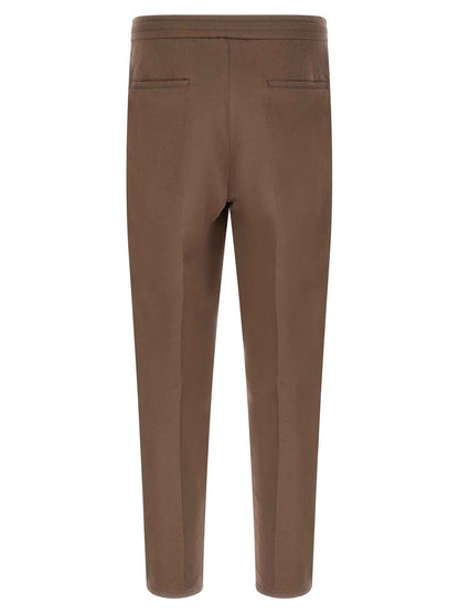 Brown Linen Casual Pants