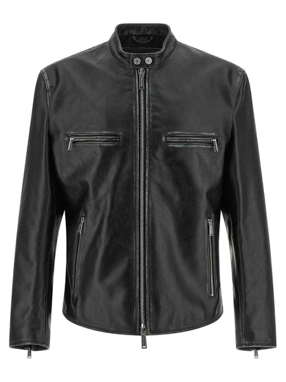 Black Leather Leather Jacket