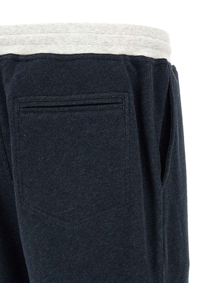 Blue Cotton Joggers (Workout Pants)