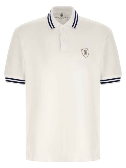 White Cotton Polo Shirt