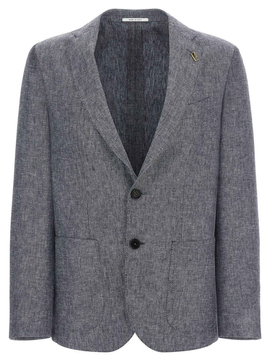 Blue Linen Blazer