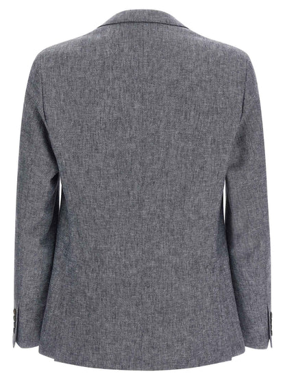 Blue Linen Blazer